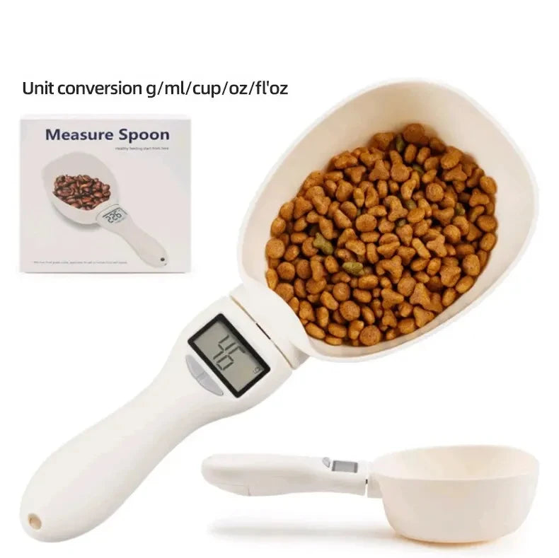 Pet Food Measuring Spoon Scale, Kitchen Digital Food Measuring Spoon, Suitable for Cat and Dog Food Measuring Spoon