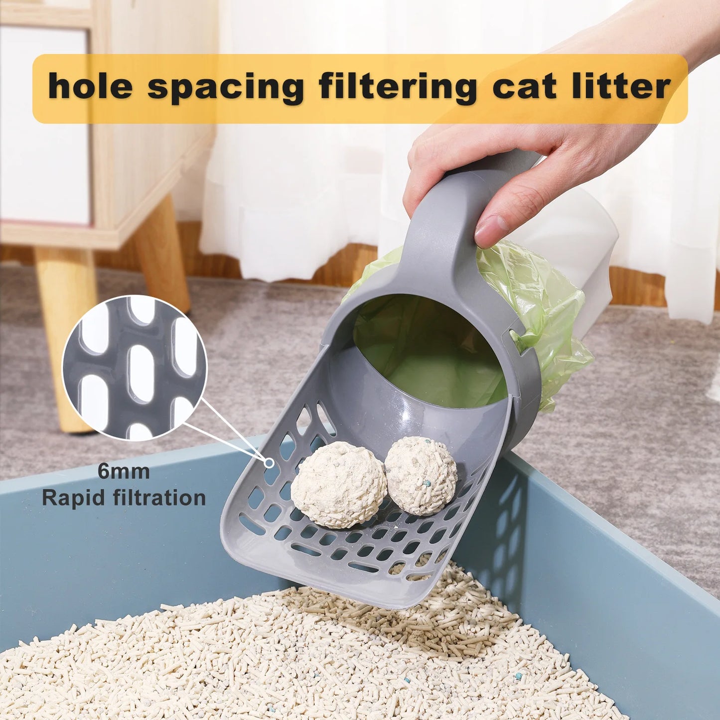 Cat Litter Shovel Scoop with Refill Bag For Pet