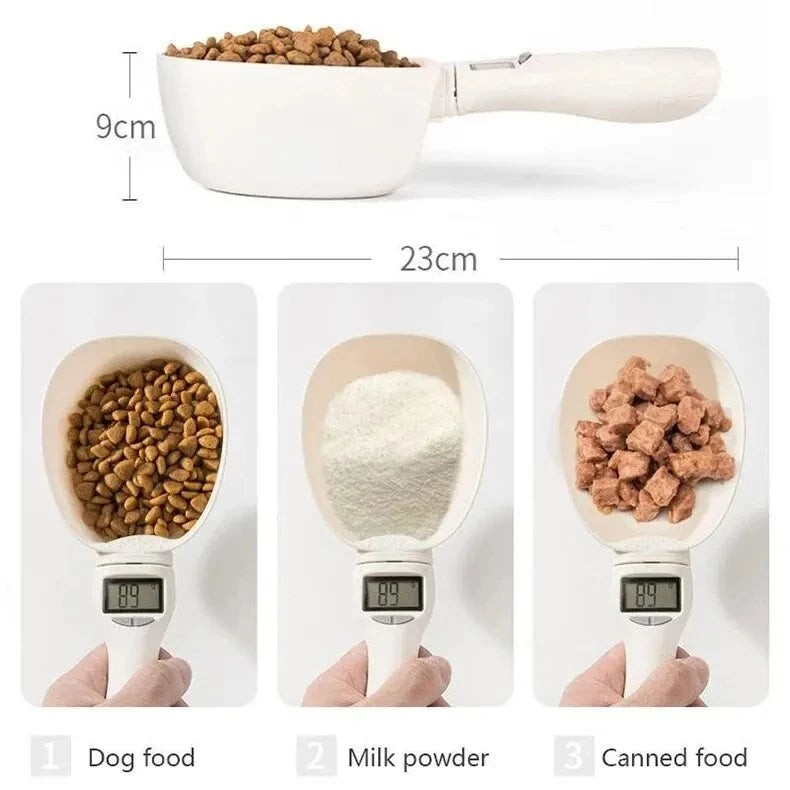 Pet Food Measuring Spoon Scale, Kitchen Digital Food Measuring Spoon, Suitable for Cat and Dog Food Measuring Spoon