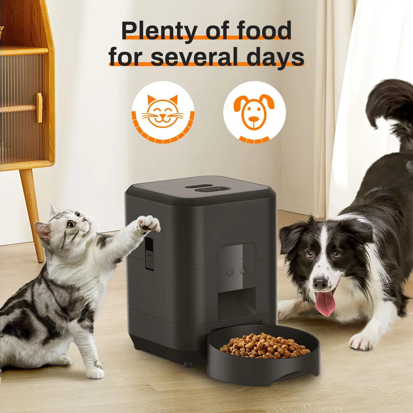 2L Smart Control Pet Feeder WIFI  Feeders For Cats Remote Feeding cat Food Dispenser Automatic Pets Feeder